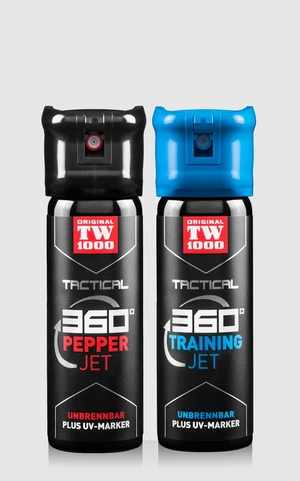 Sada sprejů Tactical Pepper Jet + Trenink Jet TW1000® / 45 ml (Barva: Černá)