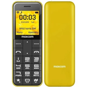 Mobilný telefón MaxCom Classic MM111 (MM111) žltý mobilný tlačidlový telefón • 1,44" uhlopriečka • farebný TFT displej • 128 × 128 px • Bluetooth • mi