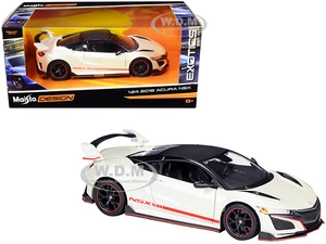 2018 Acura NSX Pearl White with Carbon Top "Exotics" 1/24 Diecast Model Car by Maisto