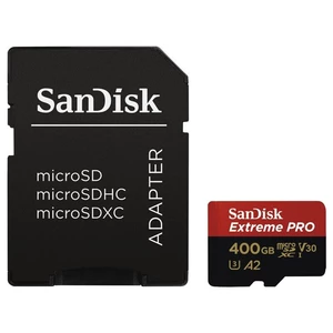 Pamäťová karta SanDisk Micro SDXC Extreme Pro 400GB UHS-I U3 (170R/90W) + adapter (SDSQXCZ-400G-GN6MA) SanDisk Extreme Pro microSDXC 400 GB  170 MB/s 