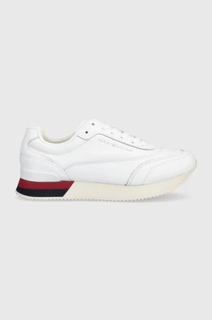 Sneakers boty Tommy Hilfiger FW0FW06836 LUX LEATHER SNEAKER bílá barva