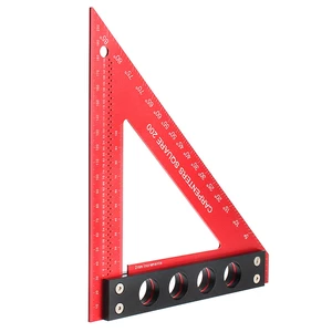 VEIKO 200mm Aluminum Alloy Carpenter Square Triangle Ruler Woodworking Precision Hole Positioning Square