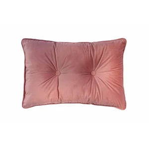 Ružový vankúš Tiseco Home Studio Velvet Button, 40 x 60 cm