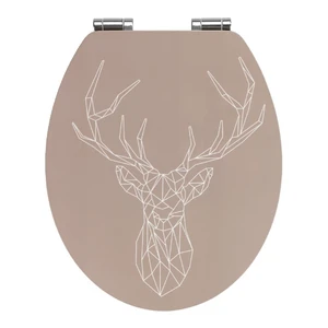 WC sedadlo z bambusu a drevovláknitej dosky Wenko Stag, 44 × 37,5 cm