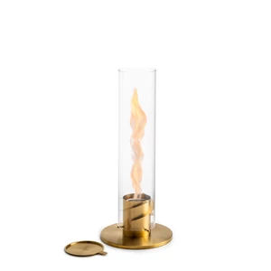 Șemineu de masă / felinar cu focul în formă de spirală SPIN 120, auriu - Höfats