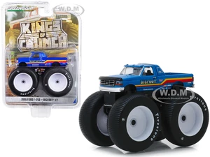 1996 Ford F-250 Monster Truck "Bigfoot 7" Metallic Blue with Stripes "Kings of Crunch" Series 5 1/64 Diecast Model Car by Greenlight