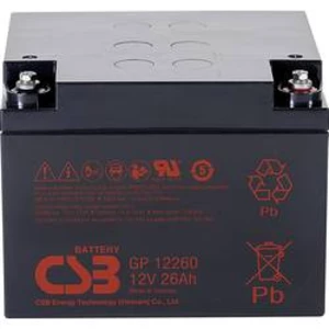 Olověný akumulátor CSB Battery GP 12260 Standby USV GP12260B1, 26 Ah, 12 V