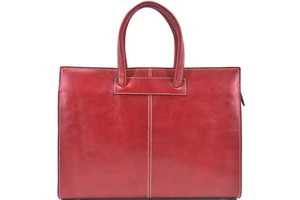 Luxusní dámská kožená kabelka Arteddy - červená