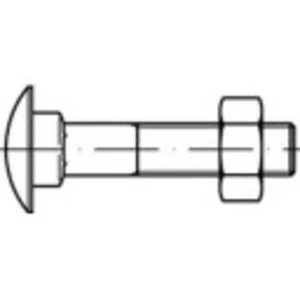 Plochá guľatá skrutka TOOLCRAFT 111280 M12 DIN 603 260 mm oceľ 25 ks