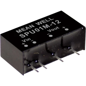 Mean Well SPU01L-12 DC / DC menič napätia, modul   84 mA 1 W Počet výstupov: 1 x