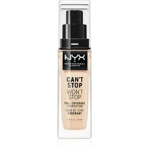 NYX Professional Makeup Can't Stop Won't Stop Full Coverage Foundation vysoce krycí make-up odstín 02 Alabaster 30 ml