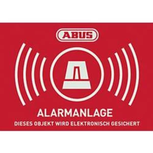 Výstražná samolepka;alarm, Jazyky: němčina (š x v) 148 mm x 105 mm ABUS AU1422