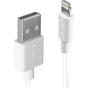 Kabel LINDY LINDY 2m USB an Lightning Kabel weiss 31327, 2.00 m, bílá