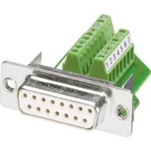 D-SUB zásuvka Phoenix Contact VS-15-BU-DSUB/16-MPT-0,5, 180 °, pólů 15, šroubovací, 1 ks