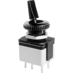 Páčkový přepínač APEM 4641A-22 (46410035), 12 mm, 250 V/AC, 3 A, 2x vyp/zap