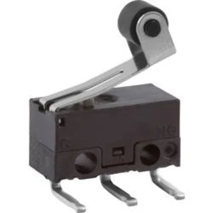 Mikrospínač s rolnou Cherry Sw. DG13-B3RA, 125 V/AC, 3 A, do DPS zahnuté, 1x zap/(zap)