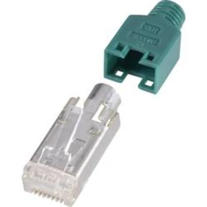 Konektor RJ45 Hirose Electronic, zástrčka rovná, 10 ks, zelená