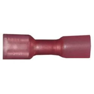 Faston zásuvka Vogt Verbindungstechnik 3963h se smršťovací bužírkou, 6.3 mm x 0.8 mm, 180 °, plná izolace, červená, 1 ks