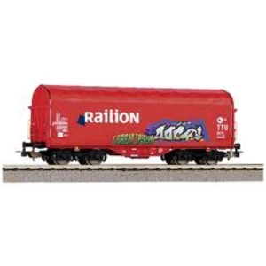 Piko H0 58981 Vozík s posuvnými vozíky Railion ve velikosti H0 s graffiti der ns