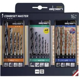 Univerzální sortiment vrtáků Alpen Combiset Master 0000811003100