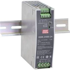 DC/DC měnič napětí na DIN lištu Mean Well DDR-240B-24, 1 x, 24 V/DC, 10 A, 240 W