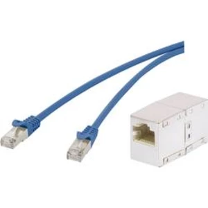 Síťový prodlužovací kabel RJ45 Renkforce RF-3828864, CAT 5e, F/UTP, 10.00 m, modrá