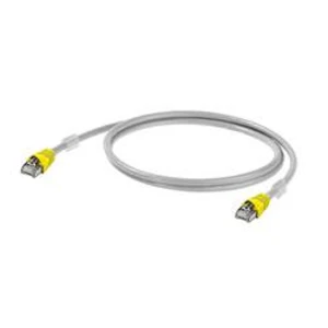 Síťový kabel Weidmüller RJ45 (křížený), CAT 6A, S/FTP, 30.00 cm, šedá, UL certifikace, samozhášecí, s ochranou