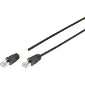 Síťový kabel RJ45 Digitus DK-1644-010/BL-OD, CAT 6, S/FTP, 1.00 m, černá