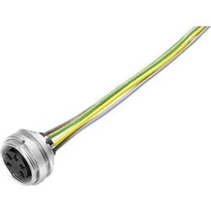 Zásuvka s přírubou, M16 Binder 09 0474 782 08, mini kulatý konektor, Provedení konektoru: přírubová zásuvka IP40, PBT, UL94V-0, pólů 8, 1 ks