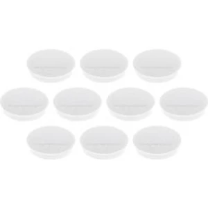 Magnetoplan Discofix Standard, 1664200 magnet, (Ø x v) 30 mm x 8 mm, kulatý, bílá, 10 ks