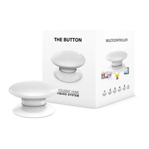 Tlacitko Fibaro Button, Z-Wave Plus (FIB-FGPB-101-ZW5) biele inteligentné bezdrôtové tlačidlo • kompatibilné so systémom Z-Wave • Bluetooth • jednoduc