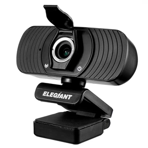 ELEGIANT EGC-C01 1080P HD Webcam with Privacy Cover Built-in Mic for Video Calls Conference Gaming USB Plug & Play for W