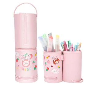 NBX Silicone Pencil Case Retractable Cute Double-deck Large Capacity Pencil Holder Stationery Students Creative Gifts