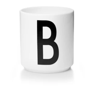 Porcelánový hrnek B DESIGN LETTERS - bílý