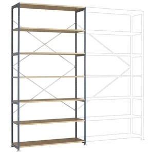 Manuflex RP1641.3003 základný modul regálu oddelenia 70 kg (š x v x h) 1470 x 3000 x 400 mm ocel práškovo lakované rubín