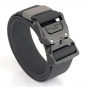 Men 125cm Nylon Breathable Tactical Belt Military Hiking Rigger Web Work Belt with Heavy Duty Quick Release Buckle