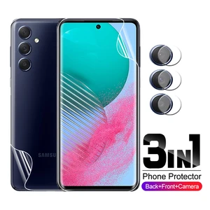 3in1 Camera Lens Protector Hydrogel Film On For Samsung Galaxy M54 5G SamsungM54 Samsun M 54 54M 6.7inch Screen Protector Films