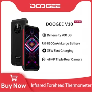 DOOGEE V10 Dual 5G Global Version Rugged Phone 8500mAh Battery 48MP Rear Camera 6.39"DotDisplay 33W Fast Charging SmartPhone NFC