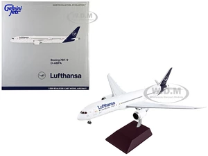 Boeing 787-9 Commercial Aircraft "Lufthansa" White with Blue Tail "Gemini 200" Series 1/200 Diecast Model Airplane by GeminiJets