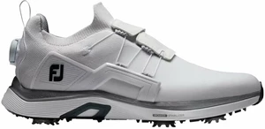 Footjoy Hyperflex BOA Mens Golf Shoes White/White/Black 44 Calzado de golf para hombres