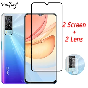 Full Cover Tempered Glass For Vivo Y33 Screen Protector Vivo Y33 Y21 Y33S Y31 Y20 Y11S Y72 Y30G Camera Glass For Vivo Y33 Glass