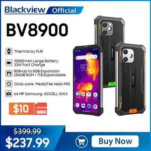 Blackview BV8900 Rugged Smartphone , Android 13 2.4K Display,16GB+ 256GB Helio P90 Mobile Phone, Upgrade Thermal By FLIR® Phones