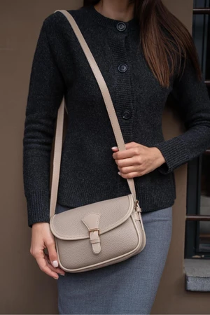 Madamra Mink Women's Buckle Clamshell Crossbody Bag