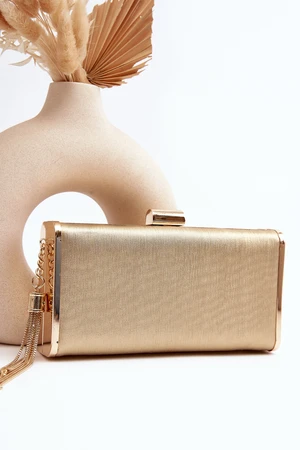 Small Chionon Gold Formal Bag with Tassel