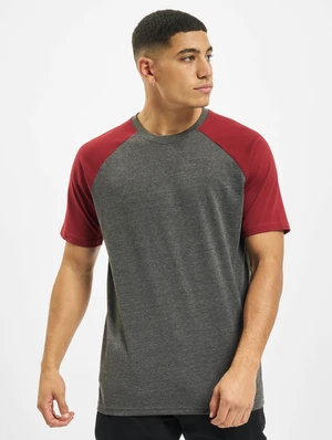 T-shirt Roy anthracite/burgundy