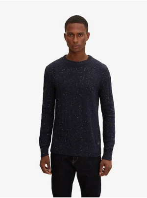 Dark Blue Men's Annealed Sweater with Tom Tailor Wool - Men