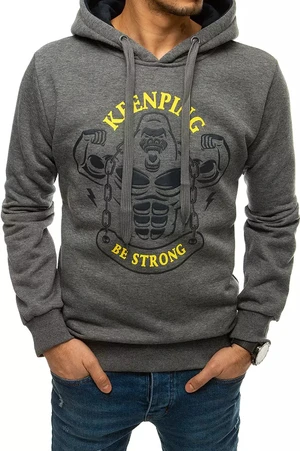 Dark gray men's sweatshirt BX4950