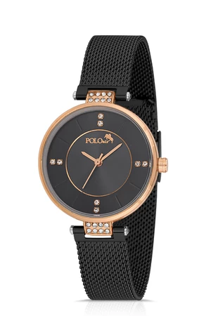 Polo Air Wicker Cord Women's Wristwatch Black-copper Color