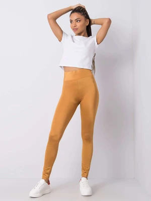 Women's gold smooth leggings RUE PARIS