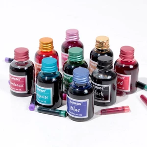 30ml Pure Colorful Bottled Fountain Pen Ink Refilling Inks Hight Quality Glass Pen Ink Cartridge Stationery School Office Supply
